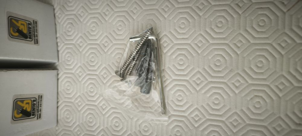 Lote 4 Dobradiças  em Metal para Porta de Vidro / Parede (Modelo 701-1)