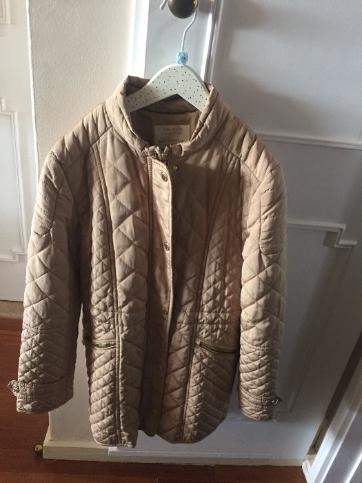 Anorak kispo casaco beje zara tamanho 9-10 anos menina