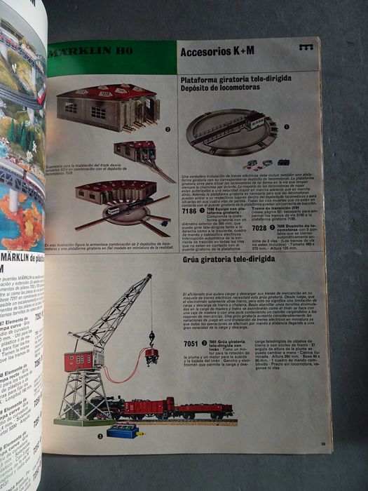 Antigo catálogo da Marklin 1972 com tabela preços Portugal ano 1971