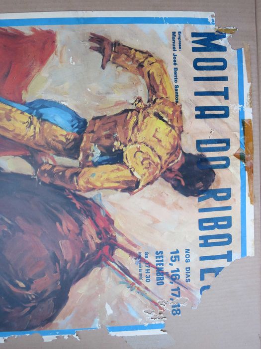 Cartazes tourada Moita do Ribatejo touros decoração impresso cartel