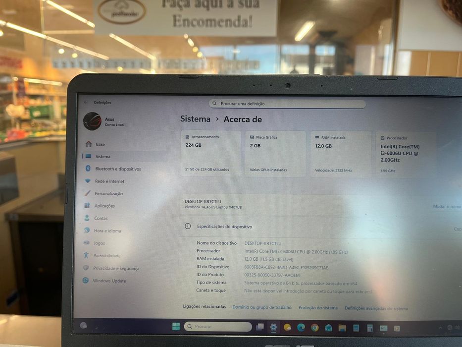 Portatil asus em bom estado