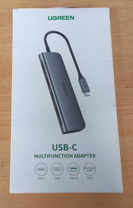 HUB ADAPTER USB-C HDMI 4K PD 3xUSB 3,0 czytnik kart SD/TF [2148]