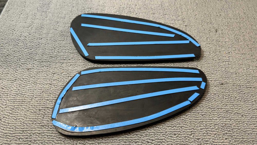 Motone Customs Union Flag grips de depósito / knee grips