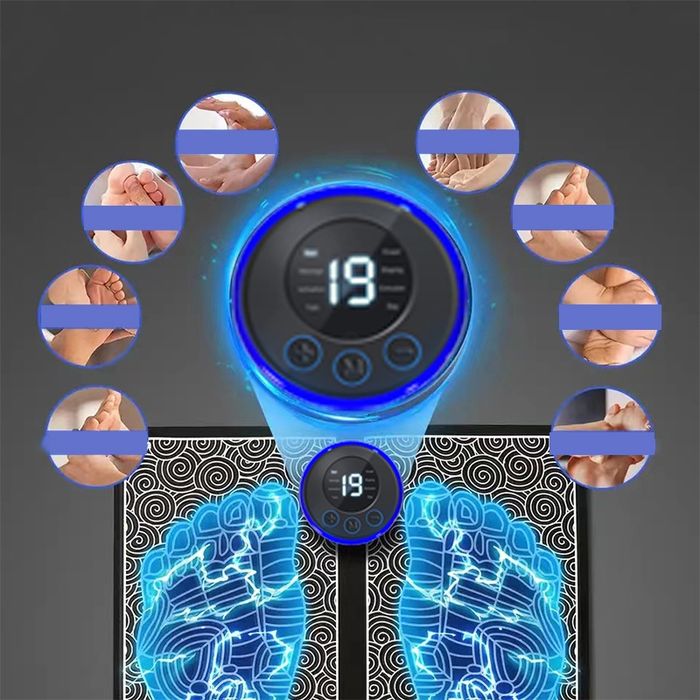 Masażer EMS do stóp - mata do relaksu - elektromasażer - akumulatorowy
