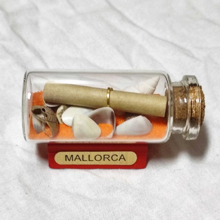 Garrafinha conchas souvenir / lembrança Maiorca / Mallorca (Espanha)