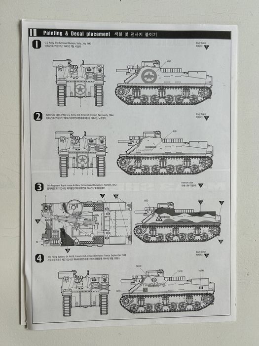 Czołg M7 Proest model do sklejania Academy 13210