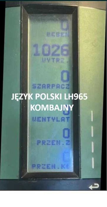 Sterownik LH-AGRO LH965 wgranie język polski kombajny Bizon MDW J.Deere