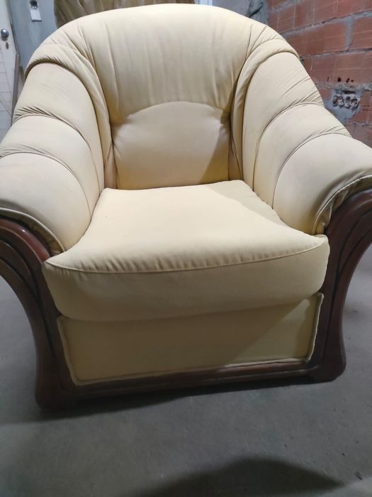 Sofá em pele de pêssego