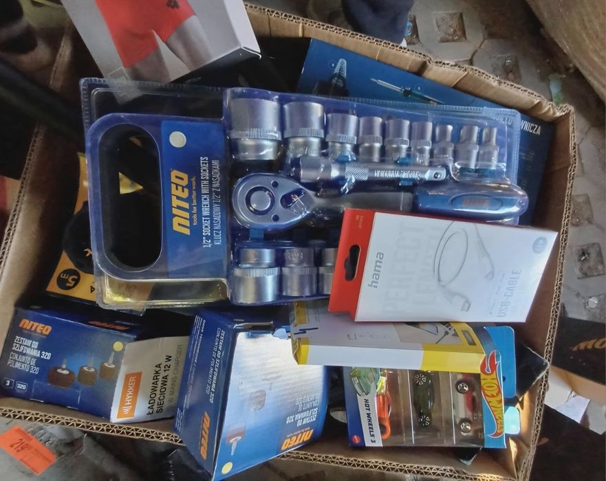 Paleta MIX nowe rzeczy zabawki narzędzia karton mix