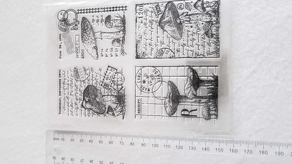 Stemple, Pieczątki, Clear Stamps, Scrapbooking - Grzyby