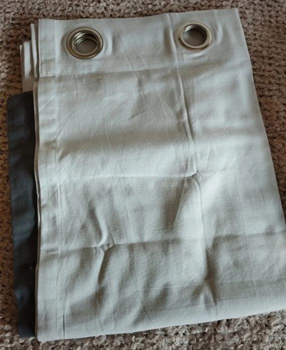 Cortinados Branco Cinzento Argolas La Redoute Novo