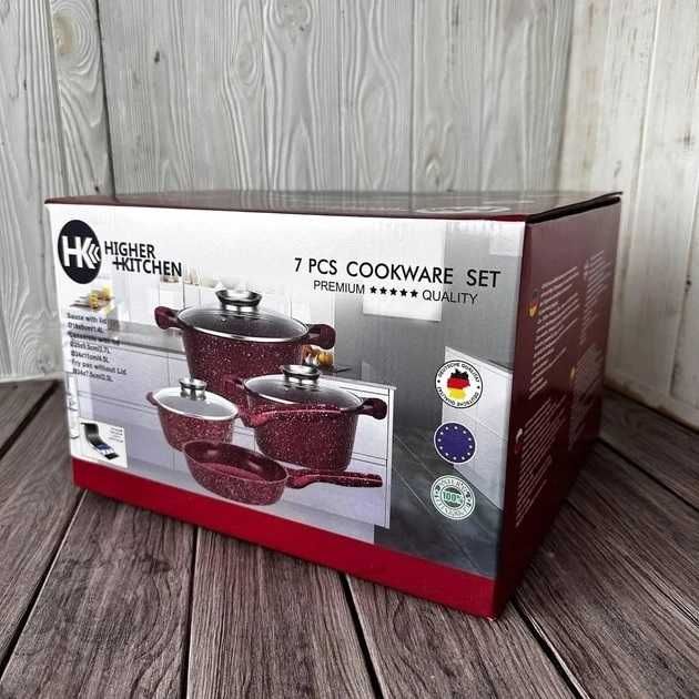 Набор посуды каструль с гранитным антипригарным покрытием 7️⃣ предмет.