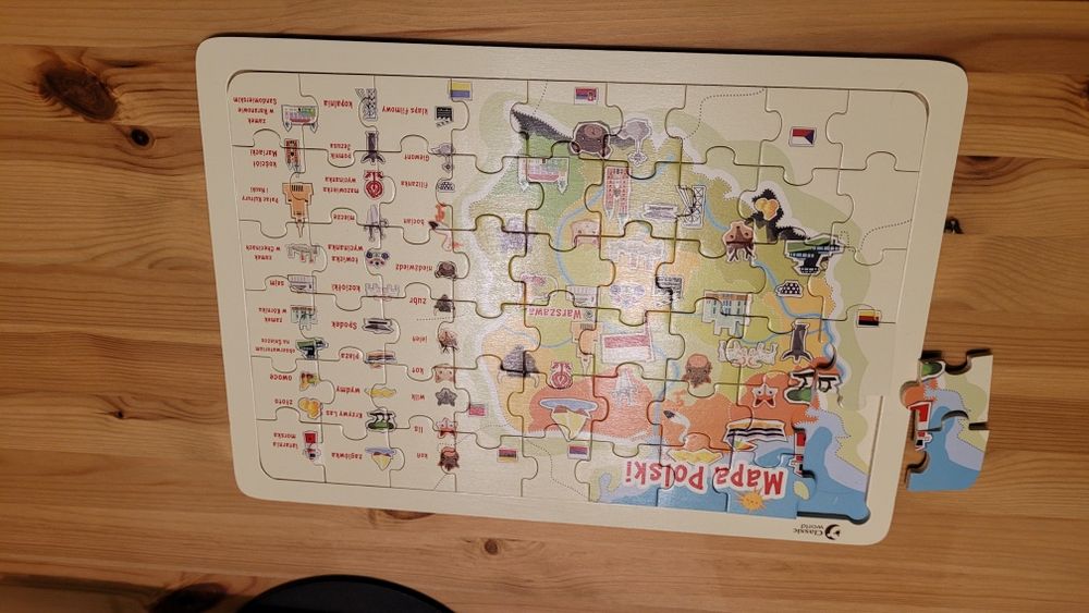 Puzzle drewniane Mapa Polski