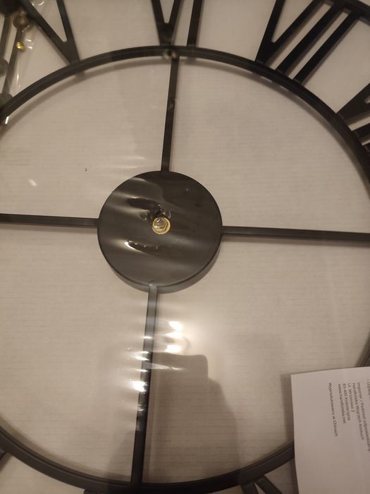 Nowy duży metalowy zegar ścienny 50 cm