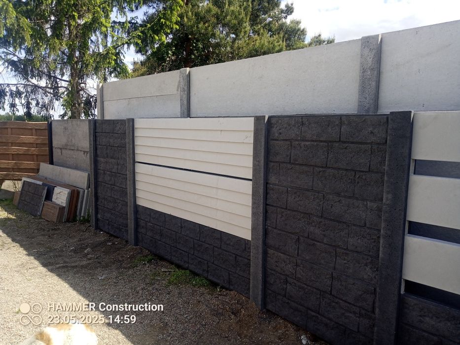 Płoty betonowe ,nowość dwustronne ,podmurówki