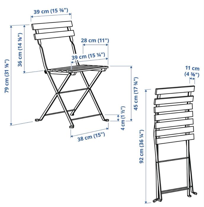 Conjunto de exterior- mesa e duas cadeiras