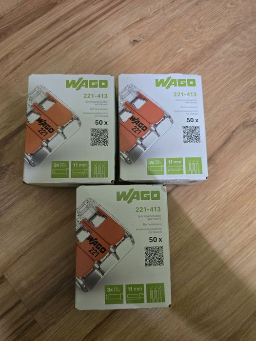 Szybkozłaczki WAGO 221-413 (zestaw 3x50szt.)