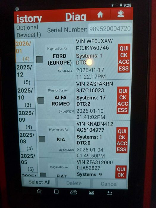 launch tester diagnostyczny