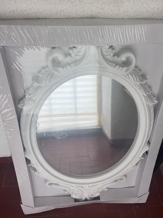 Espelho imitacao madeira