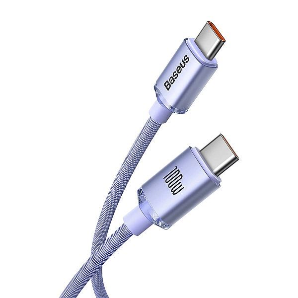 Kabel Baseus Cajy Usb-c - Usb-c Pd 100w 5a 480Mb/s 1,2m - fioletowy