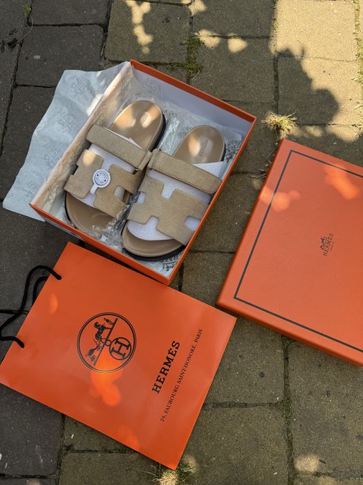 Шльопанці Hermes, тапки Hermes