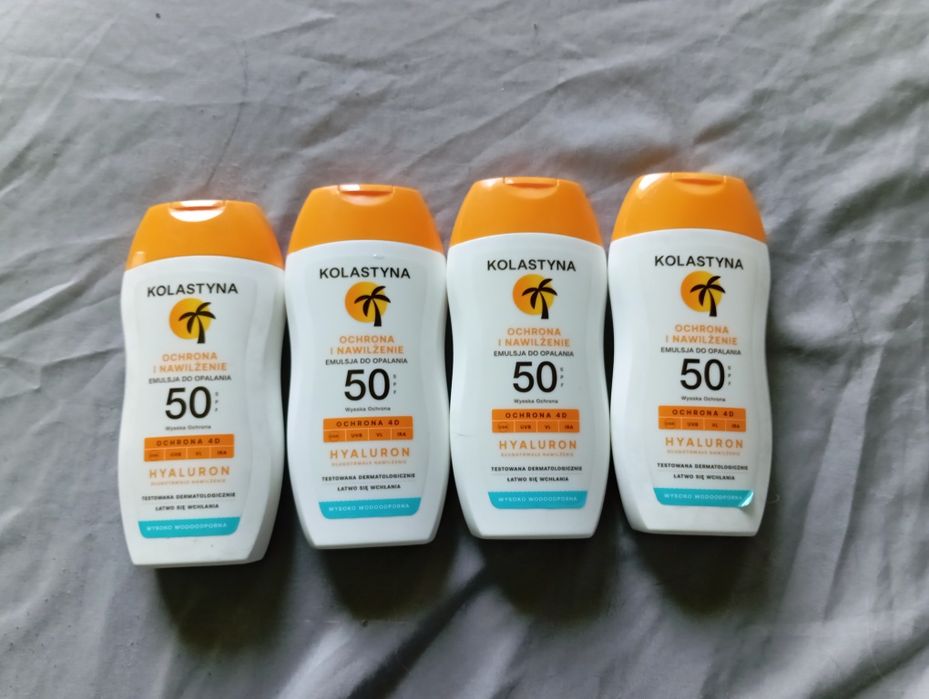 Kolastyna Emulsja do opalania wodoodporna 50 spf 150 ml 4 szt.