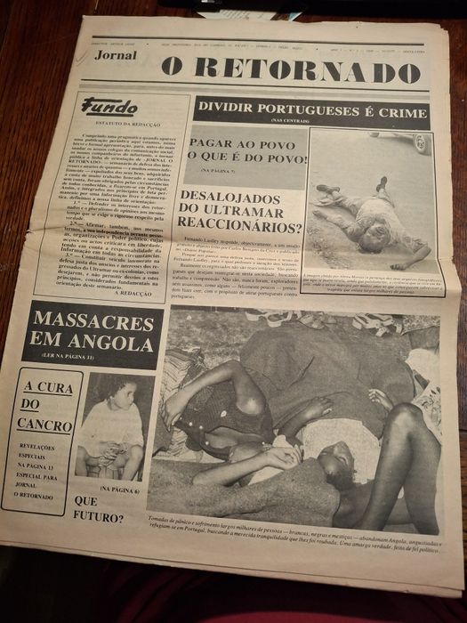 Jornal raro o retornado numero um 1975
