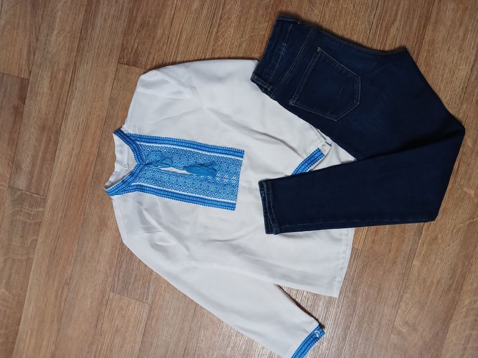 Вишиванка хлопчику, джинси zara  8-9, 128-134