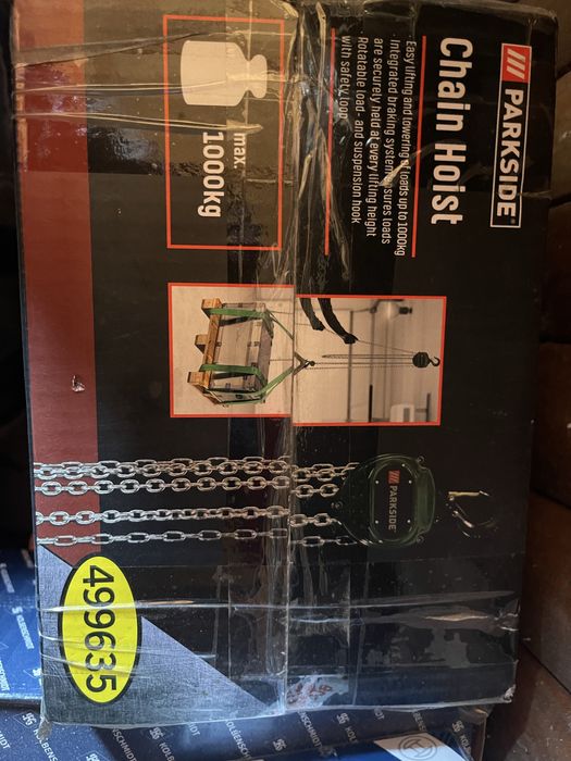 Ланцюгова тіль, вантажопідйомник, лебедка, parkside