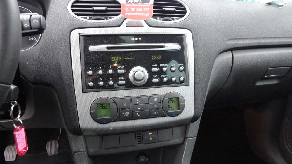 Ford Focus MK2 1,6 Diesel na Częsci kolor czarny kod koloru F3