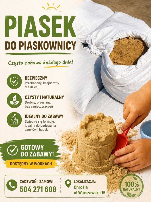 Piasek do piaskownicy