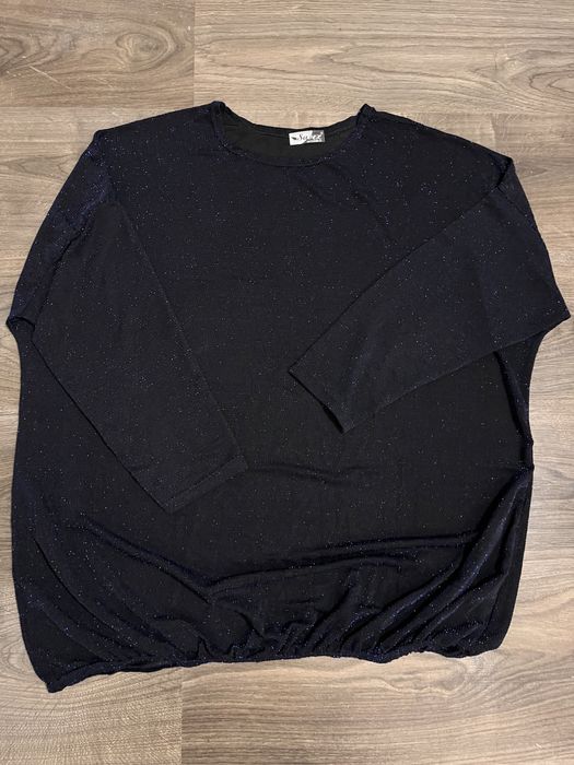 Nowa granatowa bluzka z brokatem