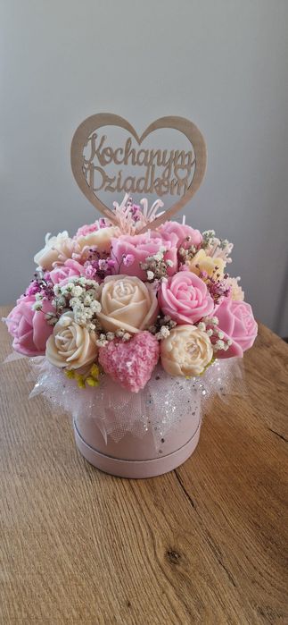 Flower box ze świec