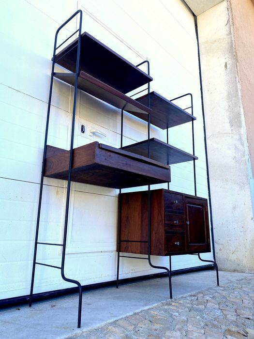 Estante dupla olaio vintage 124comp x 33prof x 46prof x 160alt