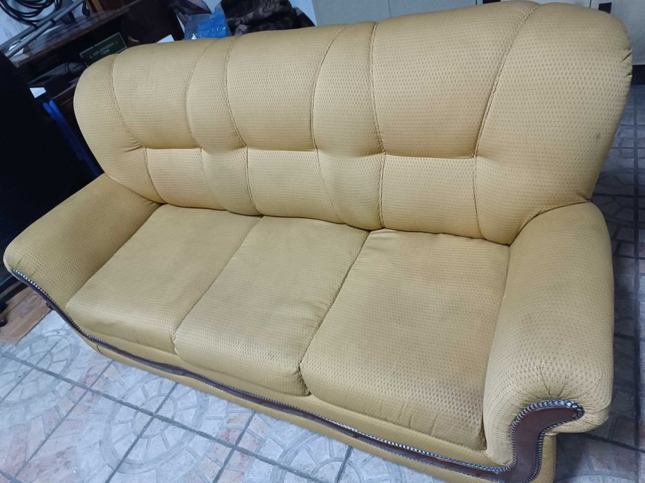 Sofá 3 Lugares - Creme - Venda Rápida