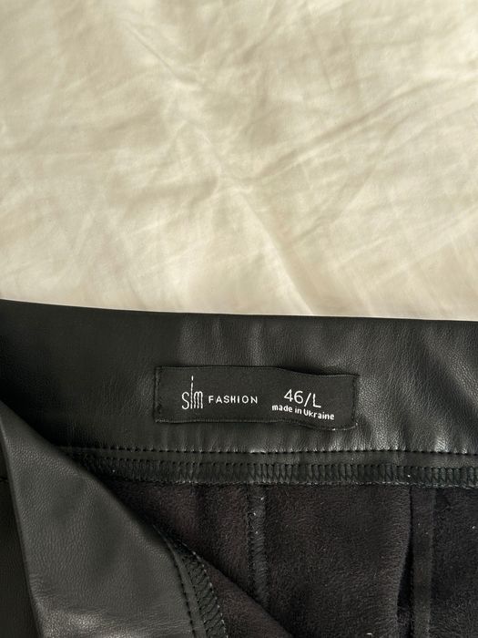 Продам теплі еко-шкіра штани