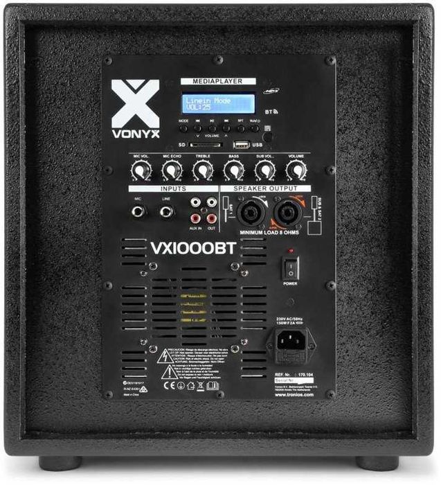 Głośniki/Zestaw nagłośnieniowy Vonyx BT1000 bluetooth