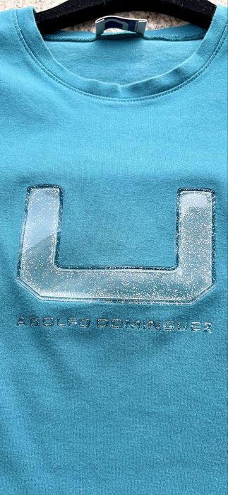 T shirt azul turquesa Adolfo Dominguez