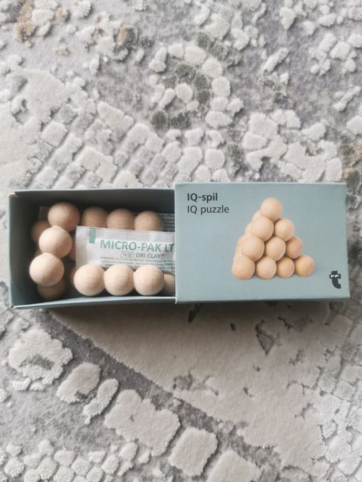 IQ Puzzle Mini - Drewniana Łamigłówka Logiczna PUZZLE 3D PIŁKA