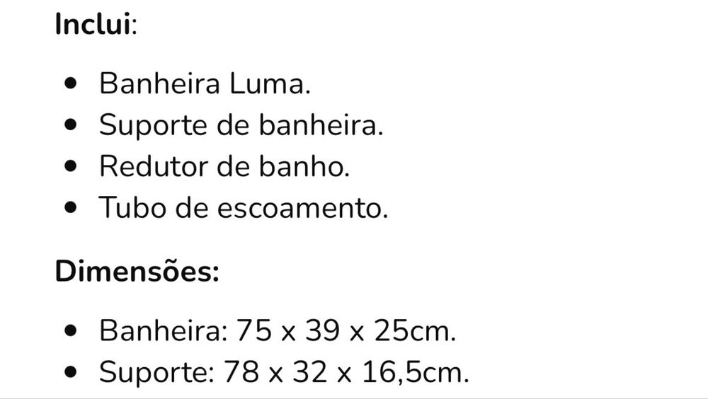 Banheira bebé Luma