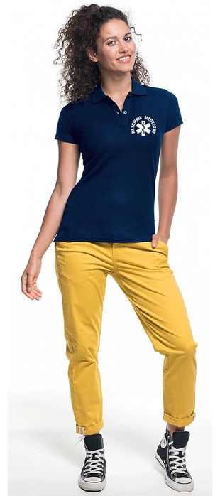 Koszulka Polo damska RATOWNIK MEDYCZNY granatowa (M)