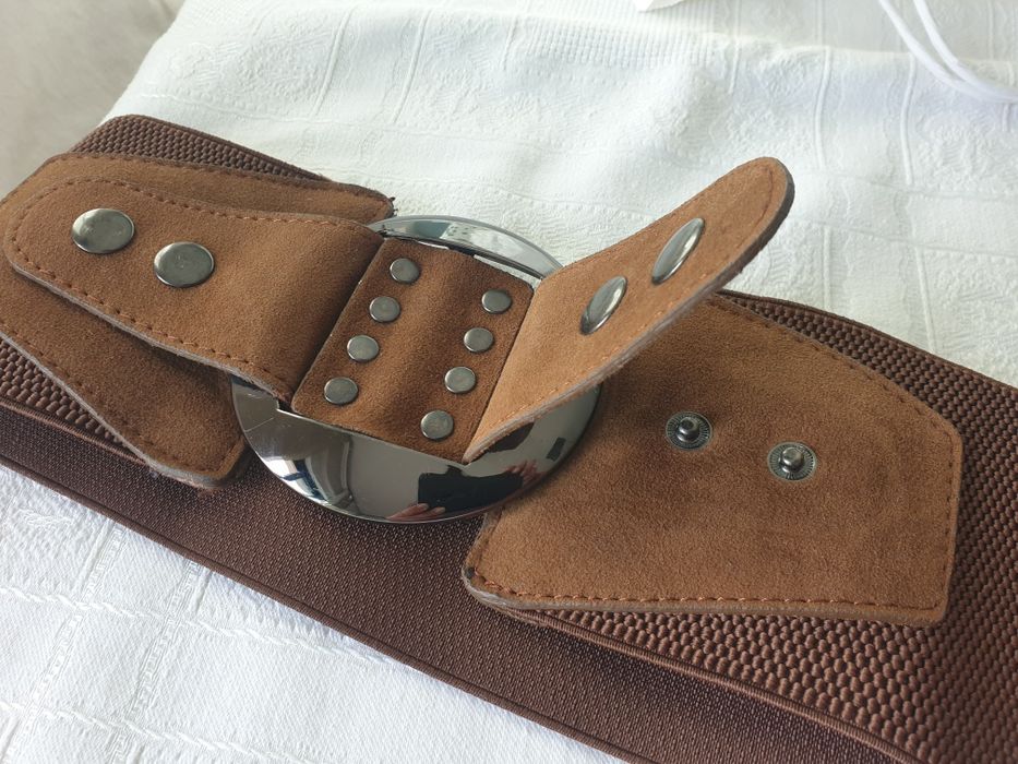Suede and Spandex Belt