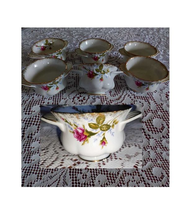 bulionówka porcelanowa Chodzież  Iwona złota róża