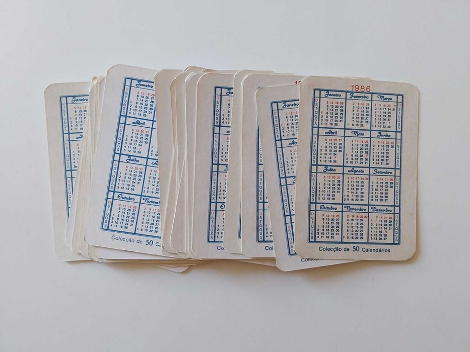 31 calendários MEXICO 86 (colecção de 50 calendários) 1986 | lote