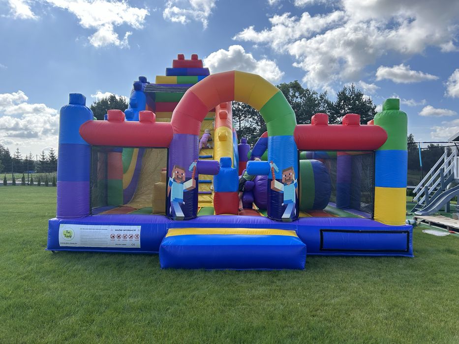 Dmuchaniec Lego - zjezdzalnia, dmuchany plac zabaw wynajem