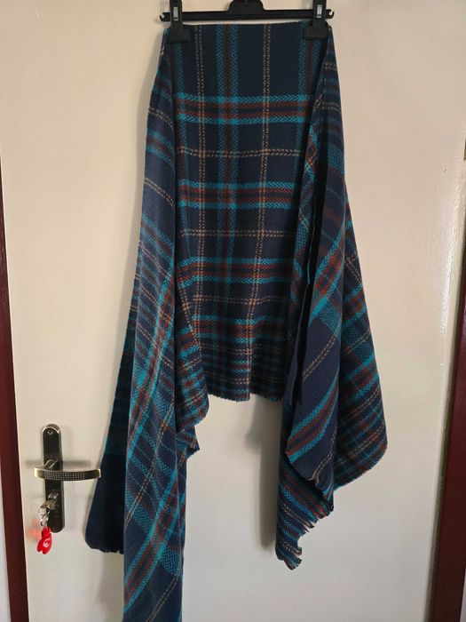 Szal chusta wielokolorowa krata