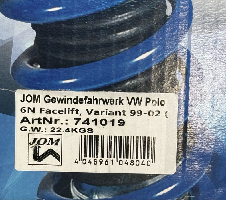 Coilovers JOM VW Polo, Caddy/ Seat Ibiza, Cordoba..