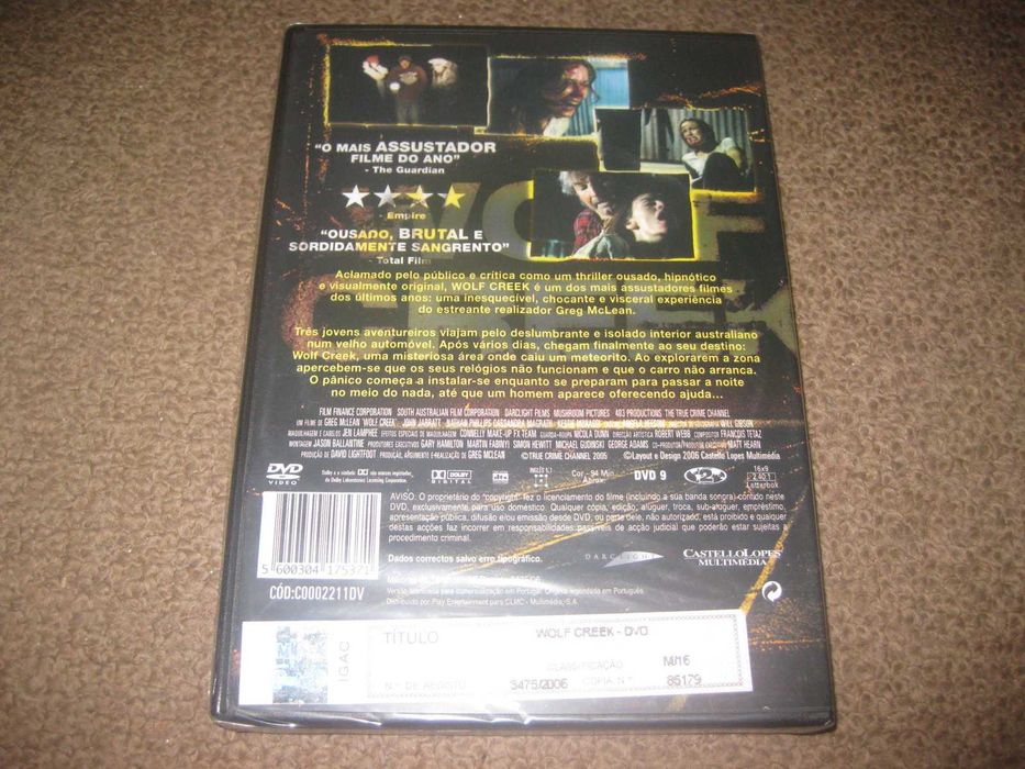 DVD "Wolf Creek" Selado!