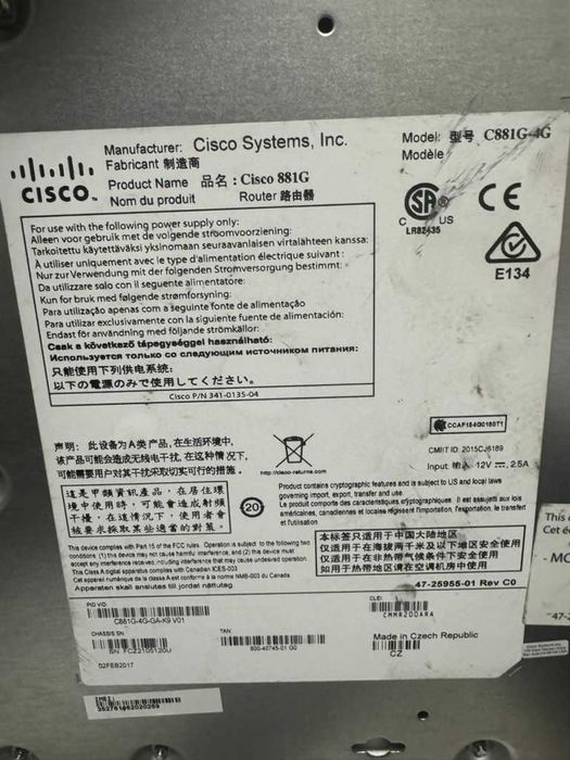 Cisco C891F-K9 Router de rede Gigabit Ethernet preto, cinzento
