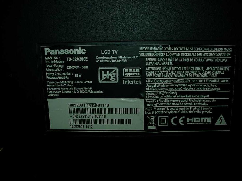 TV Panasonic TX-32A300E 32" + pilot